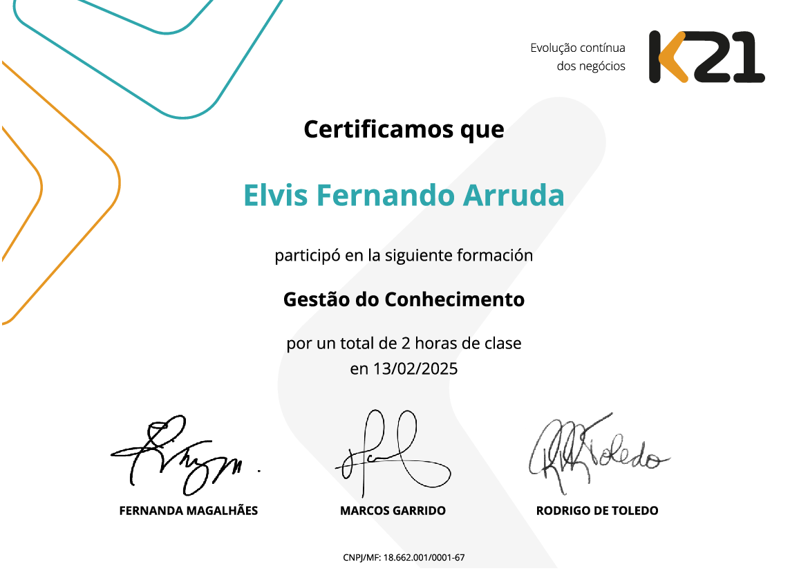 Certificado K21